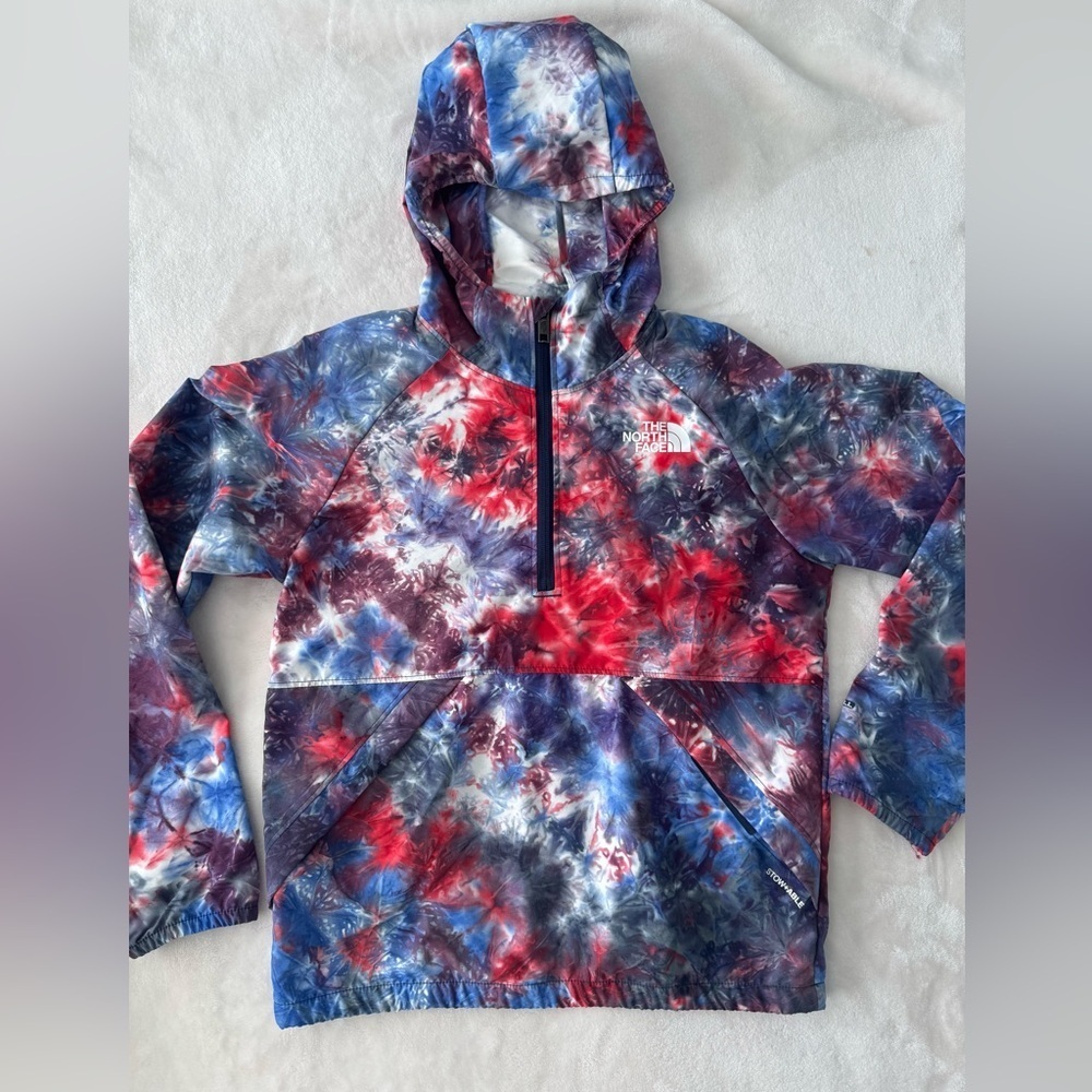 The North Face Kids Tie-Dye Pullover Jacket - Red, Blue, Purple